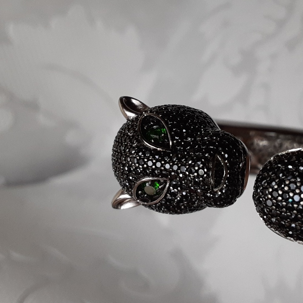 PRICE IS FIRM. 925 Genuine Russian Diopside and Genuine Black Spinel, Cat. - Picture 16 of 17